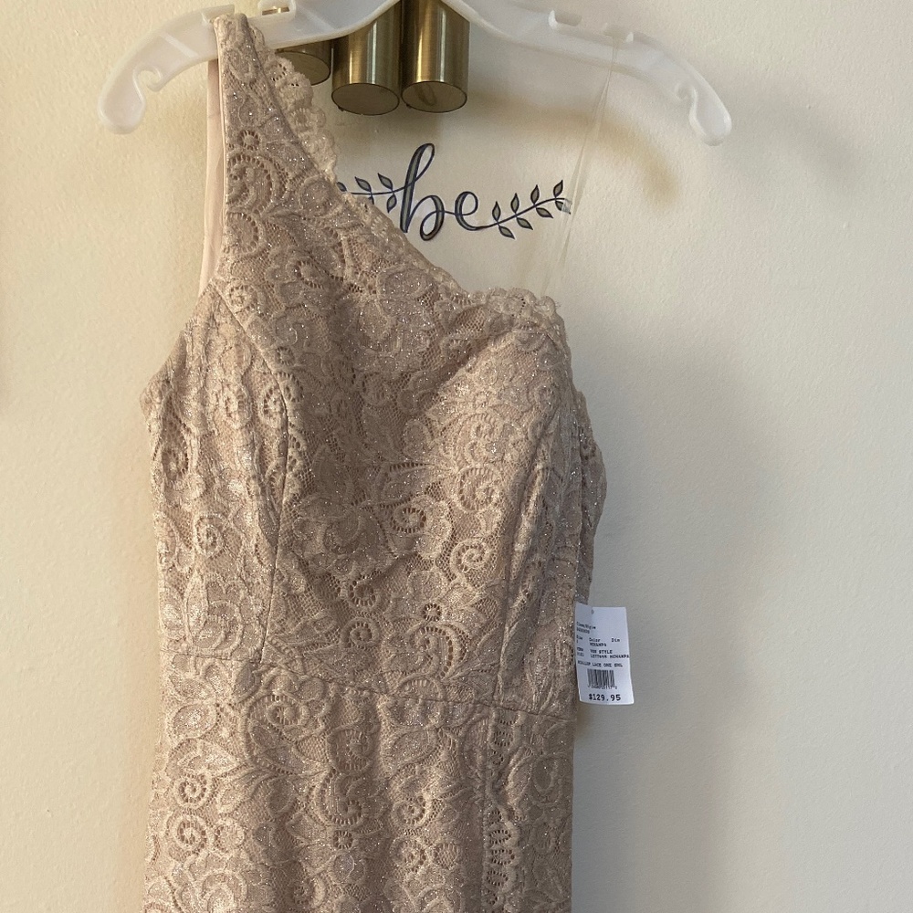 David’s Bridal Champagne color dress